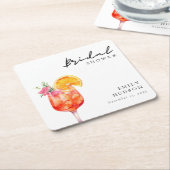 Aperol Spritz Brautparty Rechteckiger Pappuntersetzer (angewinkelt)