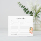 Aperol Spritz Brautparty Rezept Card (Stehend Vorderseite)