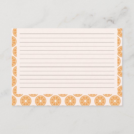 Aperol Spritz Brautparty Rezept Card Begleitkarte (Rückseite)