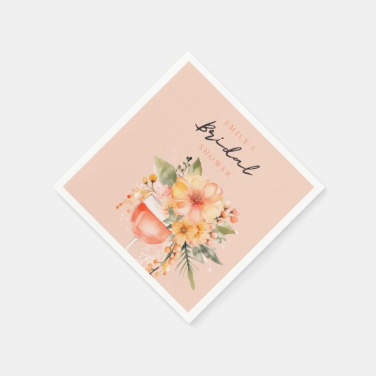 Aperol Spritz Brautparty Serviette (Ecke)