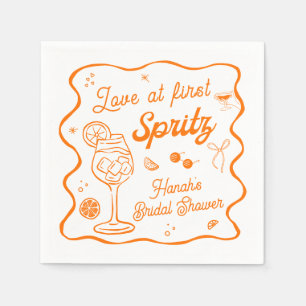 Aperol Spritz Brautparty Serviette