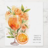 Aperol Spritz Brautparty Weinetikett (Einzelnes Label)