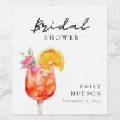 Aperol Spritz Brautparty Weinetikett (Einzelnes Label)