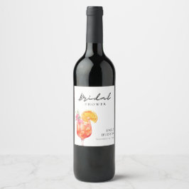 Aperol Spritz Brautparty Weinetikett