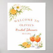 Aperol Spritz Bridal Shower Welcome Poster (Vorne)