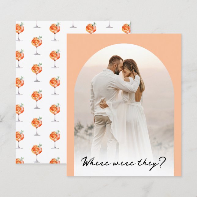 Aperol Spritz Bridal Wo waren sie Foto Game (Vorne/Hinten)