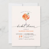 Aperol Spritz Calligraphy Brautparty Einladung (Vorderseite)