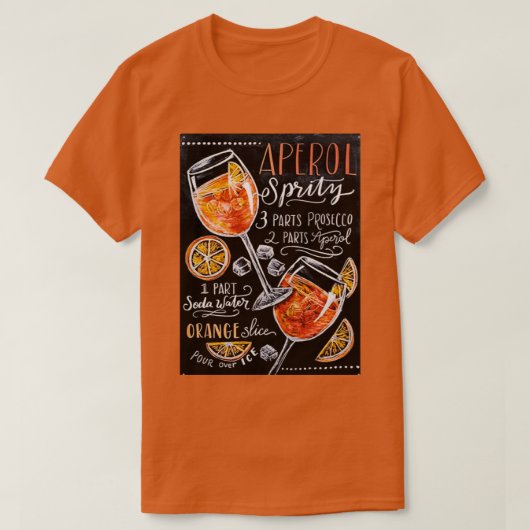 Aperol Spritz Chalkboard T-Shirt (Design vorne)