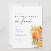 Aperol Spritz Citrus Bachelorette Weekend Einladung (Vorderseite)