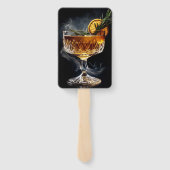 Aperol Spritz Cocktail auf dunklem Hintergrund Fächer (Rückseite)