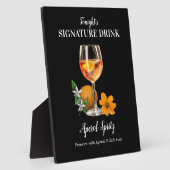 Aperol Spritz Cocktail Bar Drink Sign Fotoplatte (Seite)