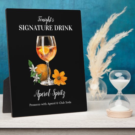 Aperol Spritz Cocktail Bar Drink Sign Fotoplatte (Seite)