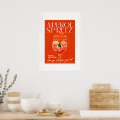 Aperol Spritz Cocktail Big Orange Glass Poster (Küche)