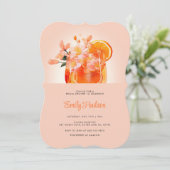Aperol Spritz Cocktail Bridal Dusche Einladung (Stehend Vorderseite)