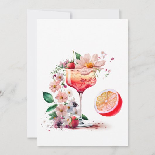 Aperol Spritz Cocktail Citrus Orange Brautparty Einladung (Rückseite)