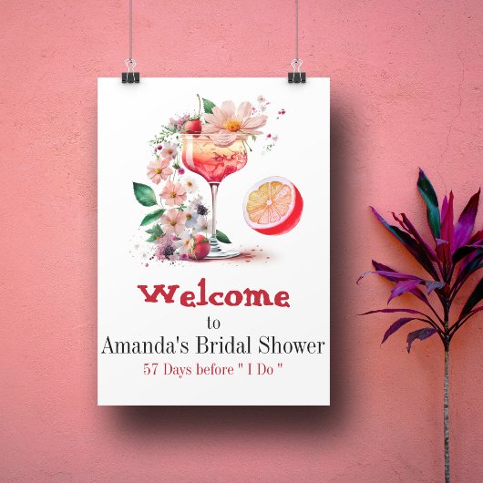 Aperol Spritz Cocktail Citrus Orange Brautparty Poster