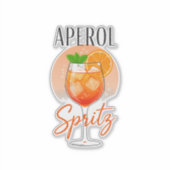 Aperol Spritz Cocktail Design Aufkleber (Vorderseite)