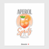 Aperol Spritz Cocktail Design Aufkleber (Blatt)