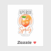 Aperol Spritz Cocktail Design Aufkleber (Blatt)