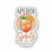 Aperol Spritz Cocktail Design Aufkleber (Vorderseite)