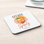 Aperol Spritz Cocktail Design Getränkeuntersetzer (Linke Seite)