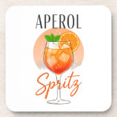 Aperol Spritz Cocktail Design Getränkeuntersetzer (Vorderseite)