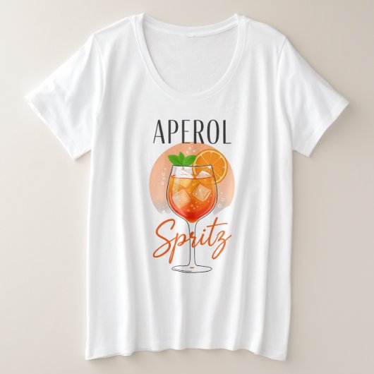 Aperol Spritz Cocktail Design Große Größe T-Shirt (Design vorne)