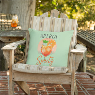 Aperol Spritz Cocktail Design Kissen