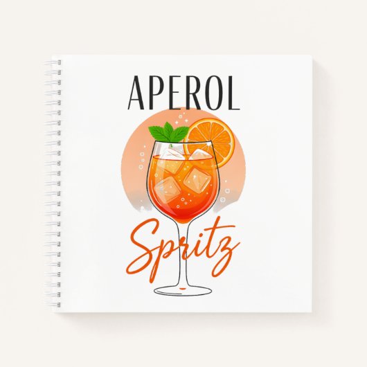 Aperol Spritz Cocktail Design Notizblock (Vorderseite)