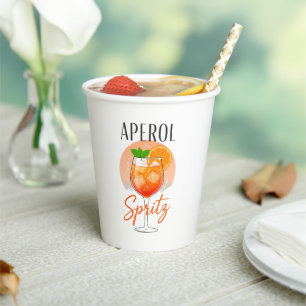 Aperol Spritz Cocktail Design Pappbecher