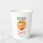Aperol Spritz Cocktail Design Pappbecher (Rückseite)