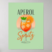 Aperol Spritz Cocktail Design Poster (Vorne)