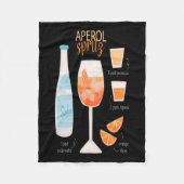Aperol Spritz Cocktail Fleecedecke (Vorderseite)