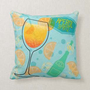 Aperol Spritz Cocktail Kissen