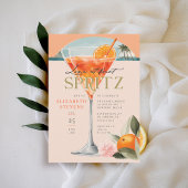 Aperol Spritz Cocktail Orange Chic Brautparty Einladung