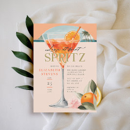 Aperol Spritz Cocktail Orange Chic Brautparty Einladung