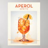 Aperol Spritz Cocktail Retro Poster (Vorne)