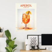 Aperol Spritz Cocktail Retro Poster (Heimbüro)