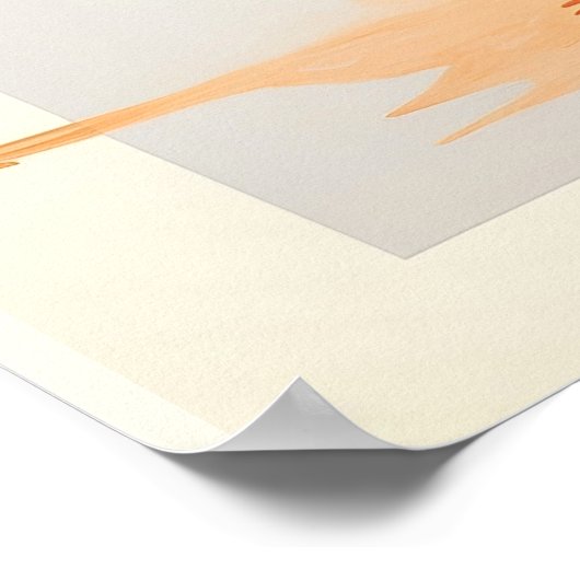 Aperol Spritz Cocktail Retro Poster (Ecke)