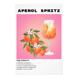 Aperol Spritz Cocktail Rezept Blume Art Fotodruck
