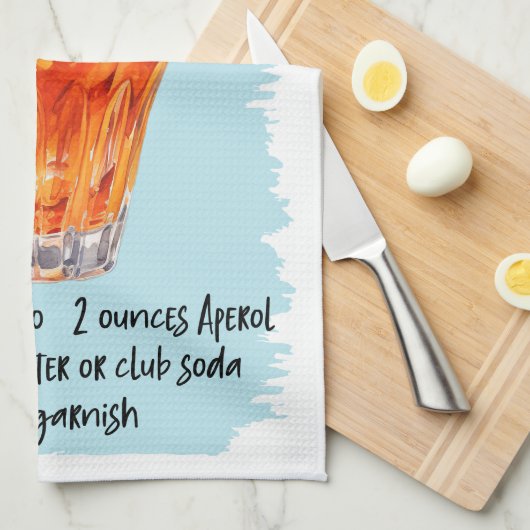 Aperol Spritz Cocktail Rezept Geschirrtuch (Viertel Falte)