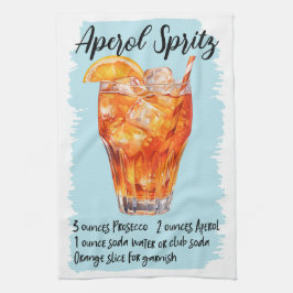 Aperol Spritz Cocktail Rezept Geschirrtuch