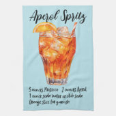 Aperol Spritz Cocktail Rezept Geschirrtuch (Vertikal)