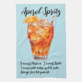 Aperol Spritz Cocktail Rezept Geschirrtuch