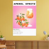 Aperol Spritz Cocktail Rezept Orange Blume Markt Leinwanddruck (Insitu (Wohnzimmer))