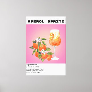 Aperol Spritz Cocktail Rezept Orange Blume Markt Leinwanddruck