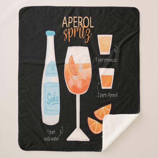 Aperol Spritz Cocktail Sherpadecke (Vorderseite)