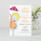 Aperol Spritz Cocktail Simple Script Brautparty Einladung (Stehend Vorderseite)