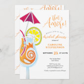 Aperol Spritz Cocktail Simple Script Brautparty Einladung (Vorne/Hinten)