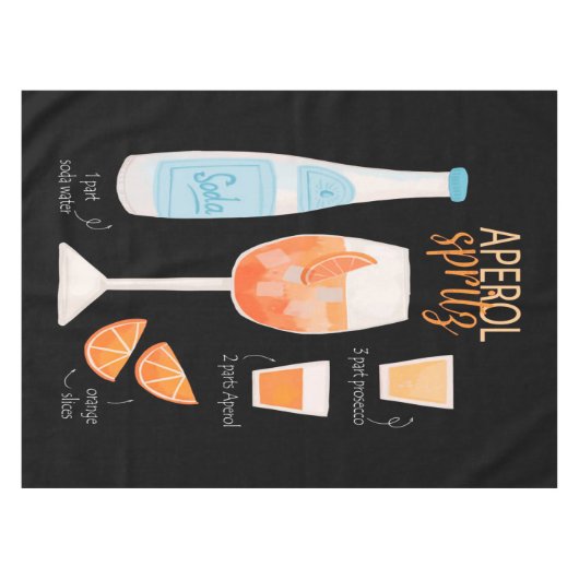 Aperol Spritz Cocktail Tischdecke (Vorderseite (Horizontal))